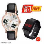 Rose Gold Girls Womens style Girls Hand Watch Luxury Design Steel Chain New Model Analog Women Watch Combo Of 3