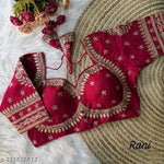 VELVET FABRIC EMBROIDERY BLOUSE FOR WOMEN