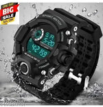 Combo Offer For Mens Digital Dial Black Solid Design Strap Multi Functional with Backlight Sports Watch for Men & Boy- Branded and trandy Black Color Strap Waterproof Digital Sports Watch for Men's Kids Watch for Boys Watch for Men Pack of 1