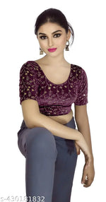 New Stylish Partywear Blouse New Latest Design 2024 Stylish Collection Velvet Blouse