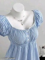 YELLOW CASUAL GINGHAM COTTON WESTERN STYLISH WOMENS TOP FOR GIRLS