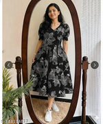 One Piec Dress | Dress for Parties | Women's Printed Dress | Women’s Party Dress | Printed Women’s Dress | Summer Casual Dress | Fancy & LigthWeigth Gown for Women and Girls | Stylish Western Frock