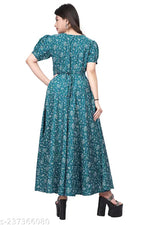 Women Flower Printed Maxi Dress