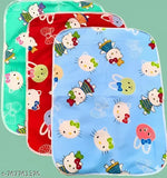 Kotton Candy Waterproof Sheet for Baby Boy and Girl || Newborn Baby Comfortable Spongy Plastic Mat for 0 to 12 Month || Washable / Reusable Bed Sheet ( Pack of 3 )