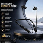 Bluetooth Wireless Neckband with Dual Pairing & 50 Hours Playback (Black)Sk