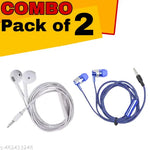 LOOK AND LOCK Loud Sound & High Bass Wired Headset with Mic Wired Headset  (White, In the Ear) Wired Headphones & Earphones
