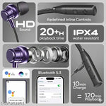 SIGNATIZE Neckband Bluetooth Headphones with 20+ Hours Playtime with 10mm Drivers, Rich Music Experience, BT 5.3v, Type C Fast Charging, Neckband Earphones & IPX4 Water Resistant