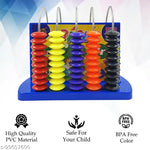 5 Rod Junior Abacus Toy for Kids |Early Math Learning Education Toy| Learn Counting, Addition & Subtract, Plus & Minus with Colorful Beads |  for Pre-School Children – Age 3+ Years
