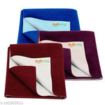 OYO BABY Dry Sheets Small Size Pack of 2 (50x70CM) For New Born Baby, Waterproof Dry Sheet, Baby Dry Mats, Baby Mattress, Baby Sheets, Baby Urnie Sheets, Baby Urine Mats Combo (Maroon + Dark Sea Blue).Newborn Baby Waterproof Mat Urine Dry Sheet