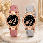 Rose Gold Girls Womens style Girls Hand Watch Luxury Design Steel Chain New Model Analog Women Watch Combo Of 3