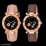 Ronical  Analog White Dial Watch With Heart Shape Rosegold Bracelet Combo For Womens And Girls Pack Of 2 Analog Watch