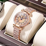 Latest shiny Cristal diamond premium quality analog watch for women and pretty girls