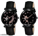 Analog Women's Watch (Black Dial) (Pack of 2)