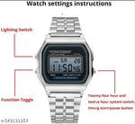 Trending Silver Colour Square Dial Digital Watch for Womens n Mens