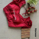 Vichitra Silk Traditional Embroidery Bollywood Stitched Blouse
