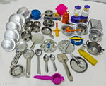 Miniature Steel Kitchen Toy Set bhatukali for baby girls and baby boys (kids toys) - Saji collections