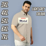 PLUS SIZE PREMIUM COTTON HALF SLEEVES SHIRT FOR MEN (WHITE) CHECKS SHIRT) 2XL,3XL,4XL 44,46,48, 4 XL PLAIN PRINTED CHECKS SHIRT FOR MAN