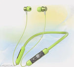 Transparent Bluetooth Neckband | 48Hrs Playtime | 4 Voice Changer Modes | HD Sound | Noise Isolation | High-Quality Mic | Type-C Fast Charging ( Green | Pack Of 1 )