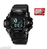 Royal look Digital Watch Shockproof Multi-Functional Automatic Black Color Strap Waterproof Digital Sports Watch for Men's Kids Watch for Boys Watch for Men Pack of 1 Watch Water Resistance Digital Watch