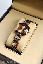 Vinar  Silver Dial Rose Belt Grils and Women Analog Watch