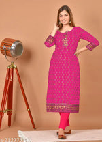 stylish printed Straight kurta_Black