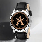 Talgo Analog Round Black Dial ALPHABET A Design Stylish Silver Stainless Steel Strap Classic Design Fancy Wrist Watch for Men and Boys, Pack of 1 - ALP-A-AVO-SIL-STL