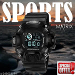 Royal look Digital Watch Shockproof Multi-Functional Automatic Black Color Strap Waterproof Digital Sports Watch for Men's Kids Watch for Boys Watch for Men Pack of 1 Watch Water Resistance Digital Watch