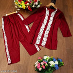 Women's stylish CO-RD SET with embroidery top and bottom wear