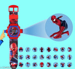24 Images Unisex Kids Spider PVC Rubber Plastic Digital Wrist Projector Watch with Spiderman Unique Projector Digital Toy Watch for Kids -