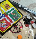 CARROM BOARD 20*20 INCHES , LUDO & SNAKE , CARROM COINS 20 PCS. , POWDER & STRICKER A40