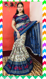Pure cotton Sambalpuri printed saree pasapalli ikat