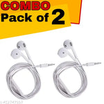 LOOK AND LOCK Loud Sound & High Bass Wired Headset with Mic Wired Headset  (White, In the Ear) Wired Headphones & Earphones