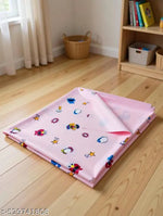 BABY RUBBER SHEET BABY BED PROTECTOR MAT | 90 X 100 CM ( C0LOUR - PINK) WATERPOROOF SHEET | PACK OF 1 SHEET
