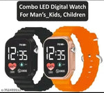 Black + Neavy blue 2qty ultra combo digital watch men & women