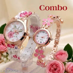 Analogue Magnet Strap Women's Girls Watch Sweet Heart with Digital watch Combo for Girl's & Women's Watch Pack of 2