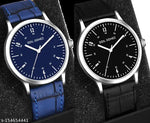 DOIL DOMEC Pack of 2 Black and Brown Trending new Watch for men l Men Watches l New Watches | Lather Watches | Sports Watches | Black watches | Blue Watches New Watches |