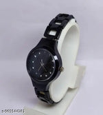 Unique Flower Designer Round Dial Attractive Metal Belt Analog Watches for Women