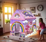 This foldable tent house can be used indoors as a toy house or outdoors as a kids play tent