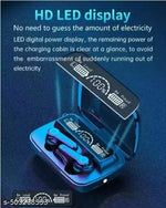 M 19 TWS Bluetooth 5.0 Wireless In Ear Earbuds Touch Waterproof LED Digital Display Bluetooth Headset (Black, True Wireless)
