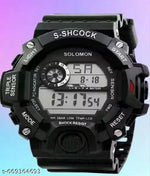 Combo Offer For Mens Digital Dial Black Solid Design Strap Multi Functional with Backlight Sports Watch for Men & Boy- Branded and trandy Black Color Strap Waterproof Digital Sports Watch for Men's Kids Watch for Boys Watch for Men Pack of 1