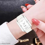 Unique Flower Designer Round Dial Attractive Metal Belt Analog Watches for Women