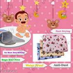 Kotton Candy Waterproof Sheet for Baby Boy and Girl || Newborn Baby Comfortable Spongy Plastic Mat for 0 to 12 Month || Washable / Reusable Bed Sheet ( Pack of 3 )