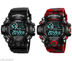 Combo Offer For Mens Digital Dial Black Solid Design Strap Multi Functional with Backlight Sports Watch for Men & Boy- Branded and trandy Black Color Strap Waterproof Digital Sports Watch for Men's Kids Watch for Boys Watch for Men Pack of 1
