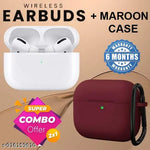 Trending True Wireless Bluetooth Headphones Earbuds TWS With Trending Case Cover Wireless Bluetooth Headphones & Earphones Touch Sensor V5.1 With HD Mic And Active Noisz Cancellation Supported All Android & IOS Devices Bluetooth Headset (BT+ Grey Cover)