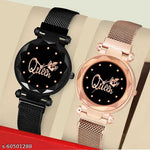 fashion jewellery new for woman and girlsTrendy Watch Bracelet Combo for Girls – Available in Black, White, Blue, Red & Pink