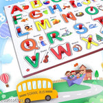 Trendy Kids Jigsaw Puzzle 36 Pieces Mini Puzzle Foam Mat for Kids, Interlocking Learning Alphabet and Number Mat for Kids - Multi-Color