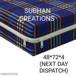 Mattress Cover Protector With Zipper-Chain|Single Bed Size|72×48×5 inch|4 by 6 Foot|Multicolour|Pack Of 1