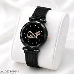Women's Black Strap Butterfly desigen megnet Watch