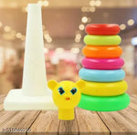 7 Ring Colorful Teddy Rings with Smiley Stacking Play Set Toy for Kids (Multicolor)