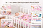BRANDONN Baby Blanket New Born Pack of Wrapper Cum Crib Blanket For Baby Boys And Baby Girls